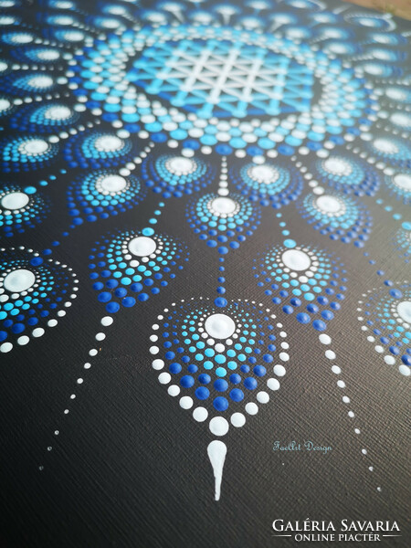 Dewdrops - dot-painted mandala