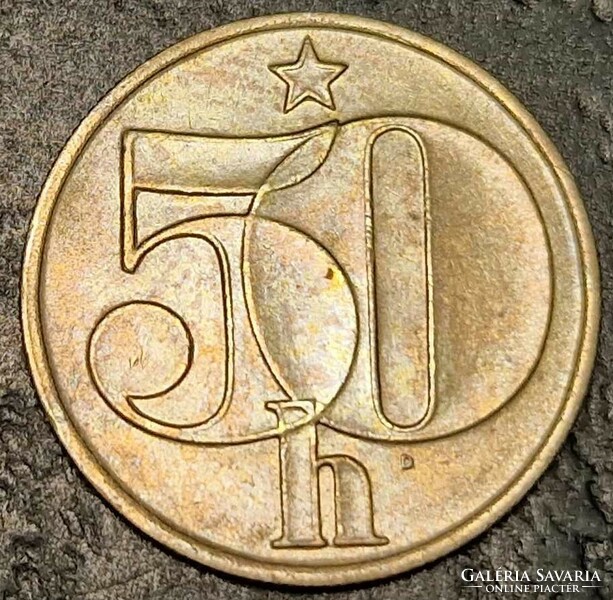 Czechoslovakia 50 heller, 1989