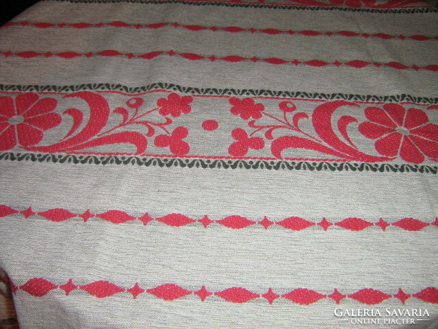 Beautiful antique woven tablecloth