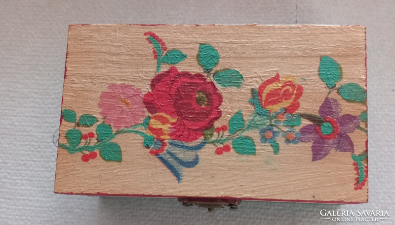 Handcrafted product for sale, small wooden box with decoupage technique