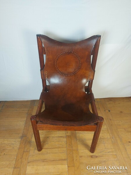 Iparművészeti bőrszék retro szék