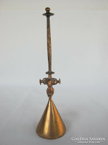 Retro ... Muharos Hungarian applied arts copper bell 21 cm