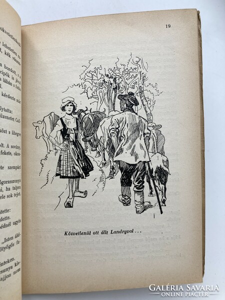 George sand: the little fadette, antique book with drawings by Károly Mühbeck, 1929 - collectors