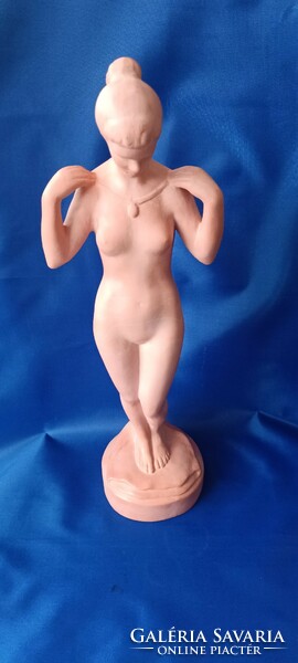 Sándor Oláh terracotta female nude statue