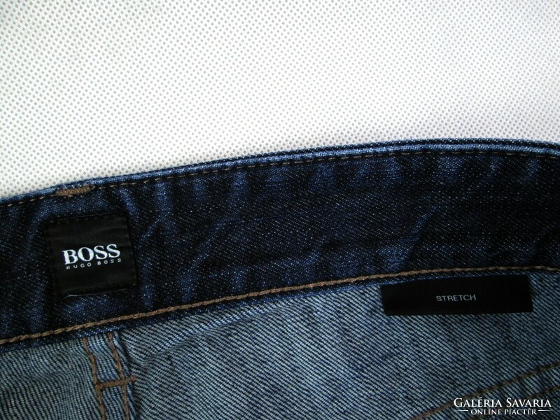 Original hugo boss stretch (w33 / l30) men's dark blue jeans