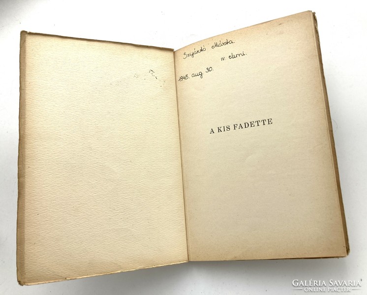 George Sand: A kis Fadette, antik könyv Mühbeck Károly rajzaival,1929 - gyűjtői