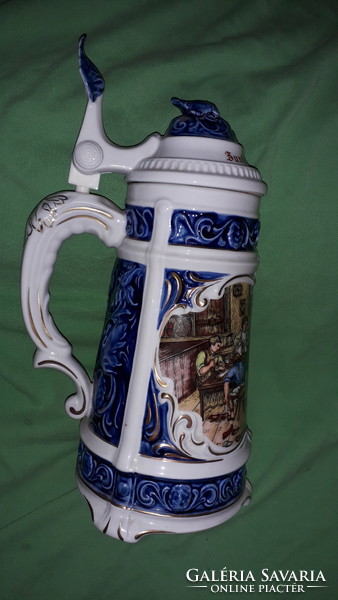 Fairy-tale unterweisbach - baroque scene throughout porcelain hand-painted decorative jug 29 cm according to pictures