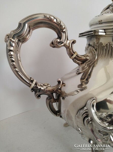 Silver baroque teapot