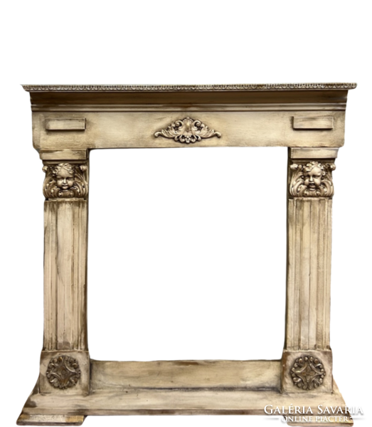 Shabby, vintage style fireplace frame