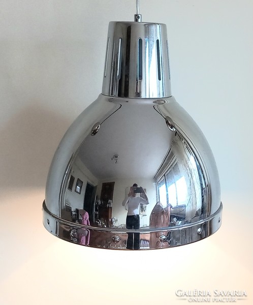 Hatalmas Krómozott vintage mennyezeti lámpa ALKUDHATÓ loft design