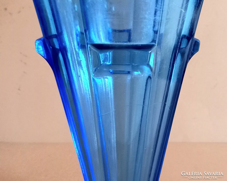 French art deco blue glass vase negotiable