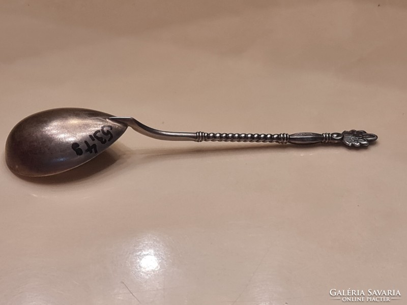Antique silver Soviet spoon with twisted end