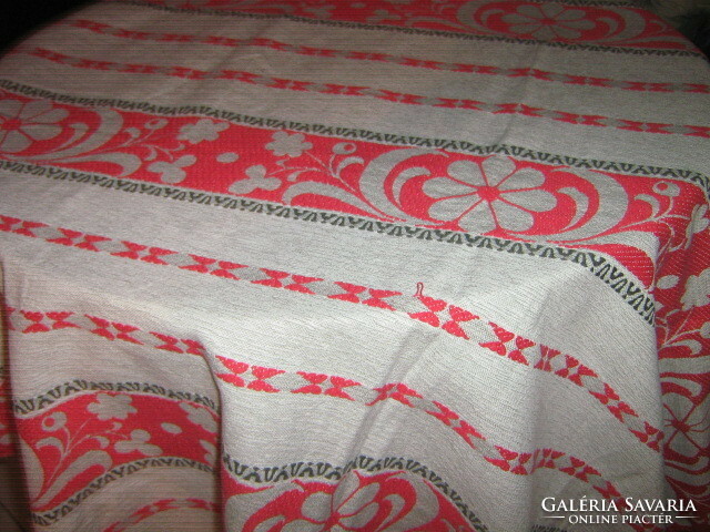 Beautiful antique woven tablecloth
