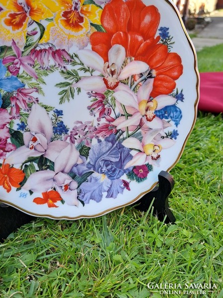 Royal Albert angol virágos rózsás dísztány tányér
