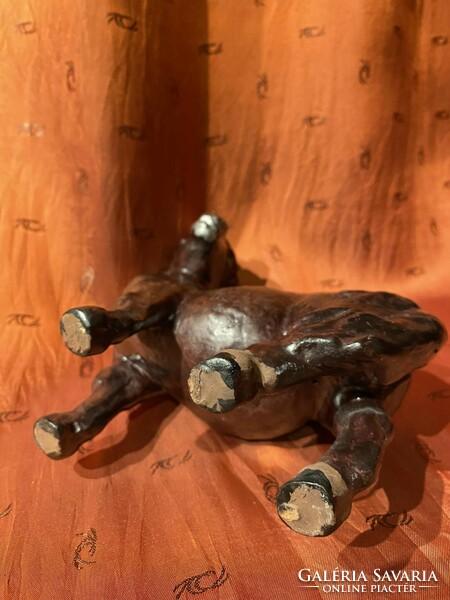 About 60 years old retro terracotta horse, pony, pony ceramic sculpture