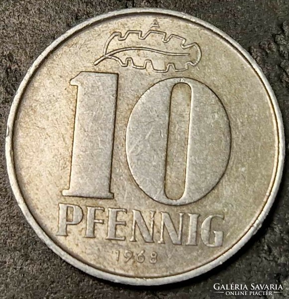 10 pfennig, 1968, NDK.