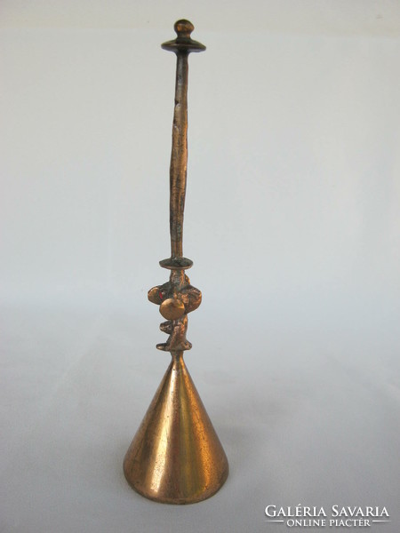 Retro ... Muharos Hungarian applied arts copper bell 21 cm