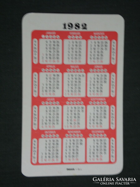 Card calendar, popular daily newspaper, newspaper, magazine, erotic female model, 1982, (2)