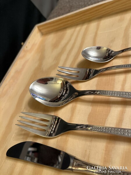 Wmf-90 silver-plated, 6-person cutlery set in mint condition! 35 pieces, with a rare design
