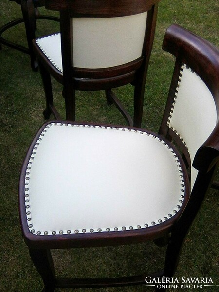 4 db THONET Vienna Pancota nagyon ritka szék, argentin marhabőrrel - 1905