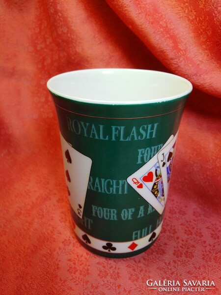 Chinese porcelain poker cup, mug