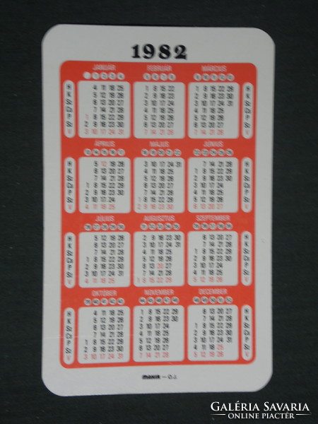 Card calendar, traffic safety council, graphic, humorous, 1982, (2)