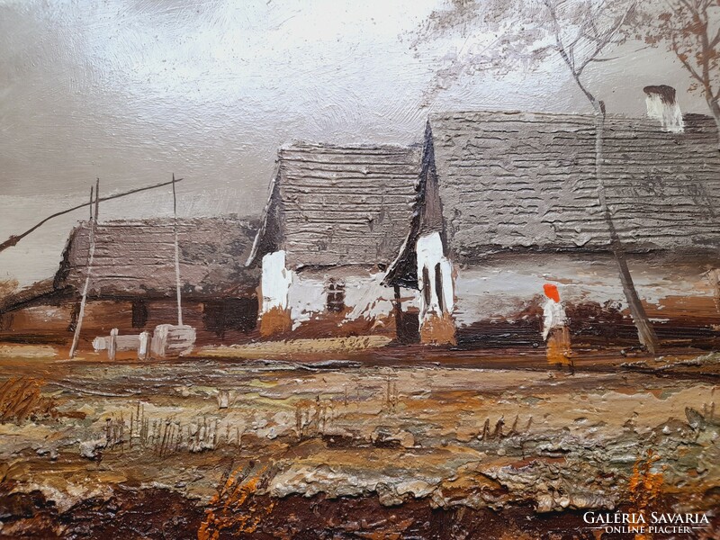 Imre Puskás, farm c. Painting, 50 x 90 cm