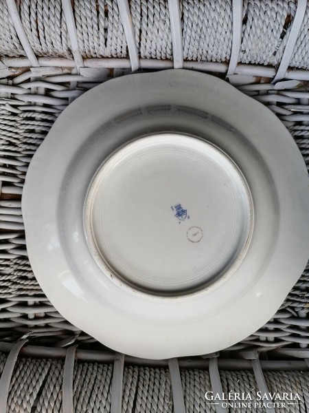 Feathered plate with shield seal, flower pattern