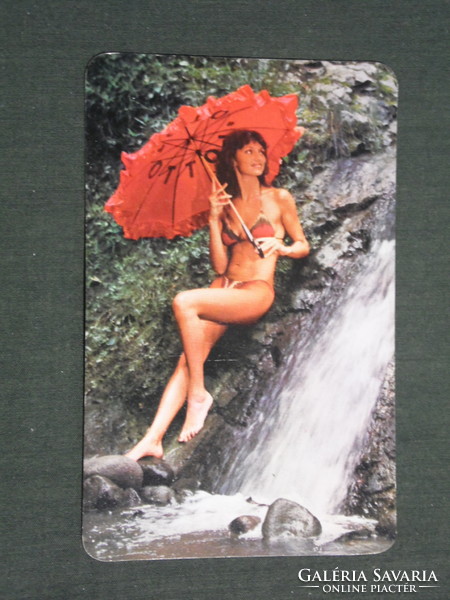 Card calendar, toto lottery game, erotic female model, 1984, (2)