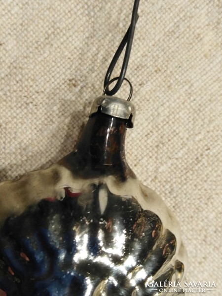 Glass turkey - Christmas pendant / from the 60s