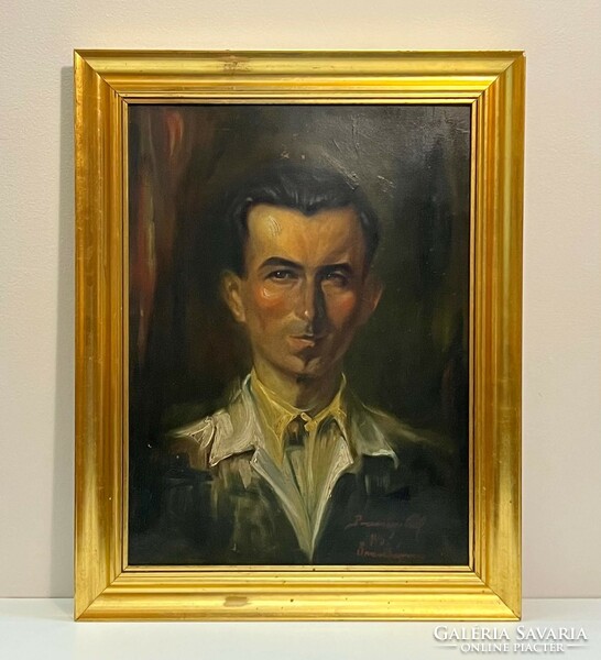 Self-portrait of Jenő Pozsonyi (1883- ), 1943 /we provide an invoice for its purchase/