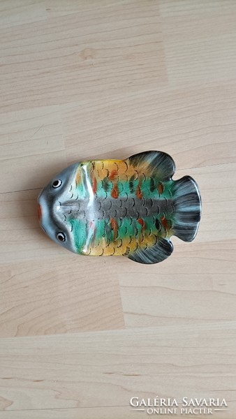 Retro Bodrogkeresztúr ceramic fish-shaped bowl