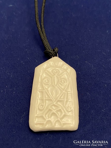 Handmade unique ceramic pendant pendant (c)