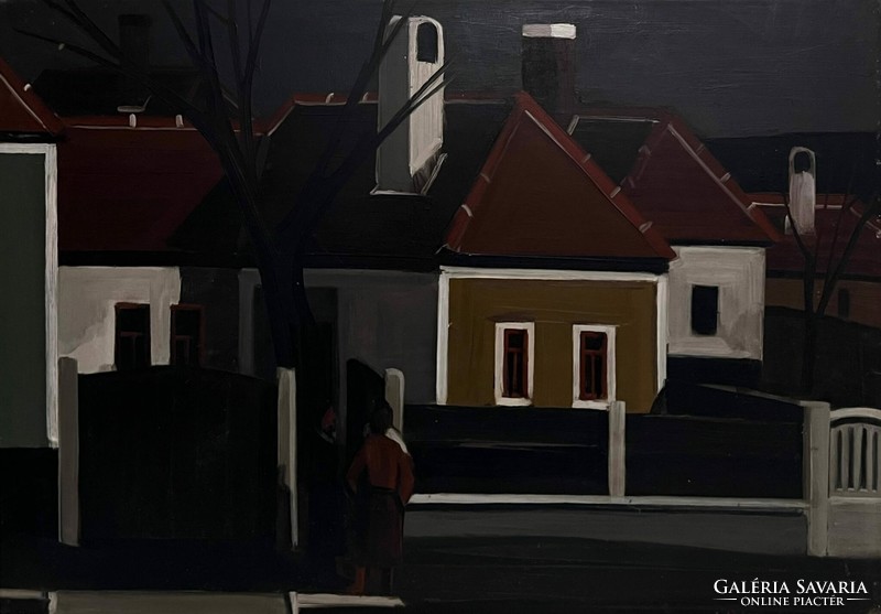 József Ircsik (1932-1986) houses (street section) - gallery work /invoice provided!/