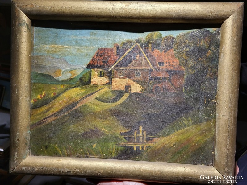 House on the Hilltop painting