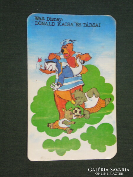 Card calendar, motion picture cinema, Walt Disney Donald Duck and his friends cartoon, 1984, (2)