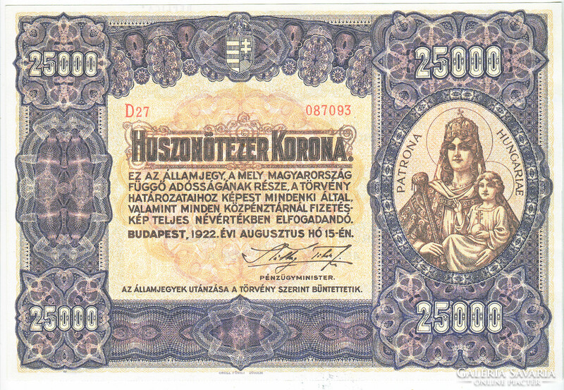 Magyarország 25000 korona 1922 REPLIKA