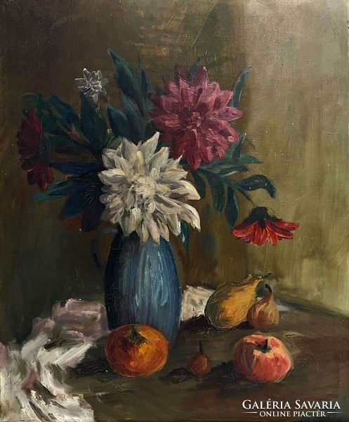 Margit Sebők (1879-?) Autumn still life - extra high-quality, beautiful work /invoice provided/