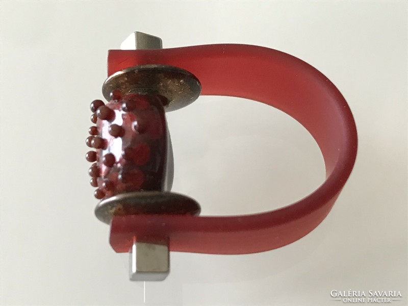 Modern ring, handcrafted piece, 20 mm inner diameter