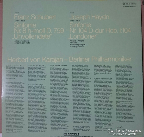 Schubert / Haydn - Karajan, Berliner Philharmoniker - Unvollendete / Londoner (LP, Quad)