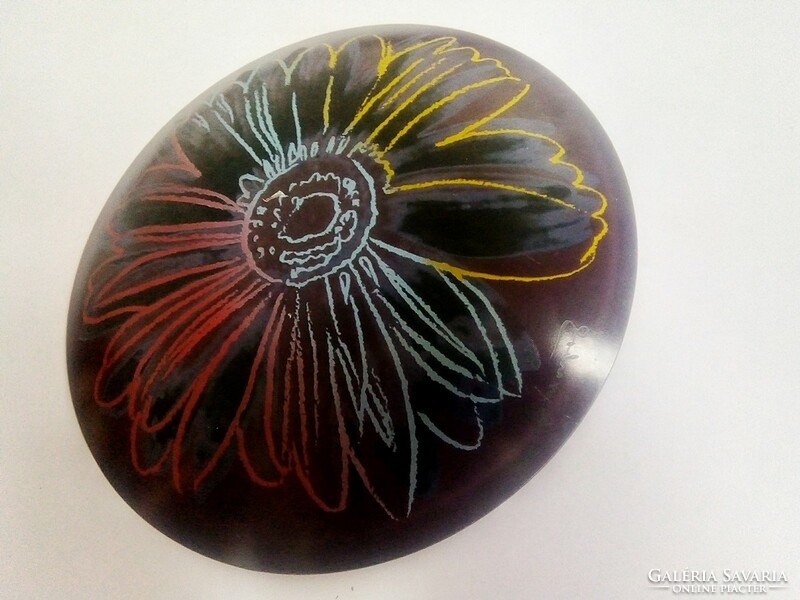 Andy warhol pop-art 'daisy' rosenthal studio purple glass decorative plate 1980s