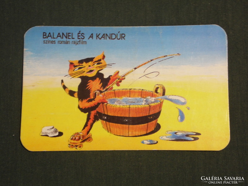 Card calendar, Mokép cinema, Balanel and the Romanian cartoon, 1984, (2)