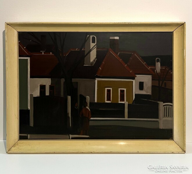 József Ircsik (1932-1986) houses (street section) - gallery work /invoice provided!/