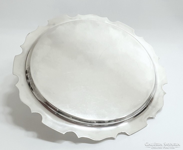 Art deco sterling ezüst kör alakú tálca