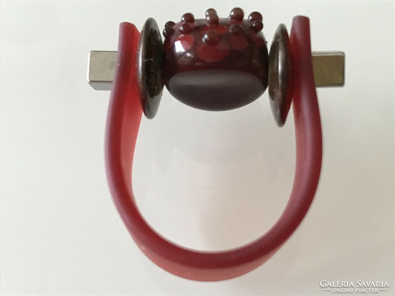 Modern gyűrű, kézműves darab, 20 mm belső átmérő