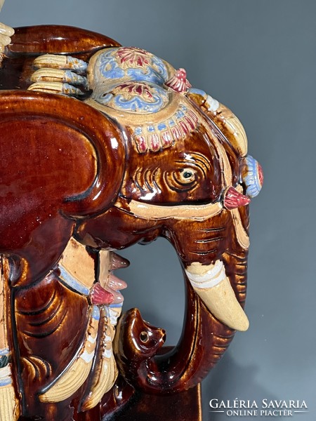 Large ceramic elephant plant stand