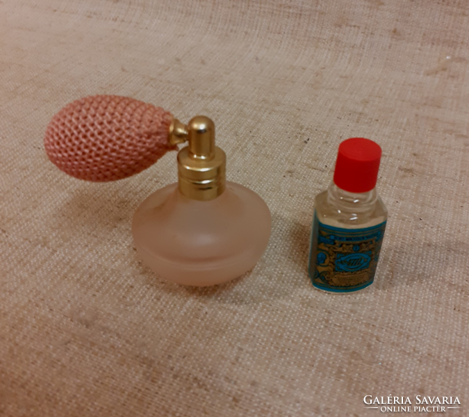 Rero kis pumpás parfümös üveg hozzá kis üveg 4711  kölnivel egyben