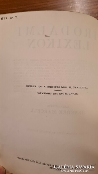 Marcel Benedek: literary lexicon 1927