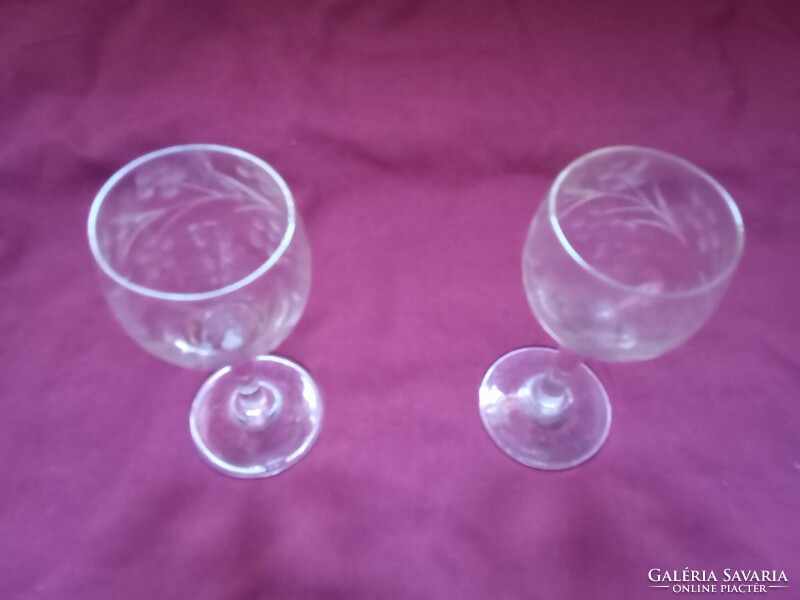 Foot-cut brandy glass 2 pcs for Christmas, New Year's Eve celebrations