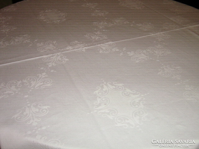 Beautiful white damask tablecloth